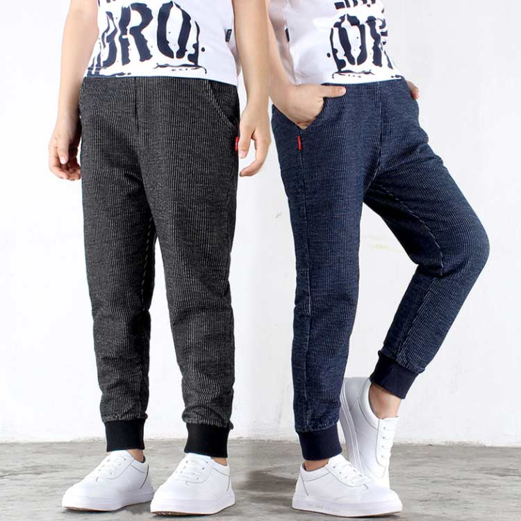 子供服 ロングパンツ キッズ ストライプ柄 長ズボン スウェットパンツ 綿 裾リブ 送料無料 男の子 スキニーパンツ 120 130 140 150 160 女の子 ジュニア