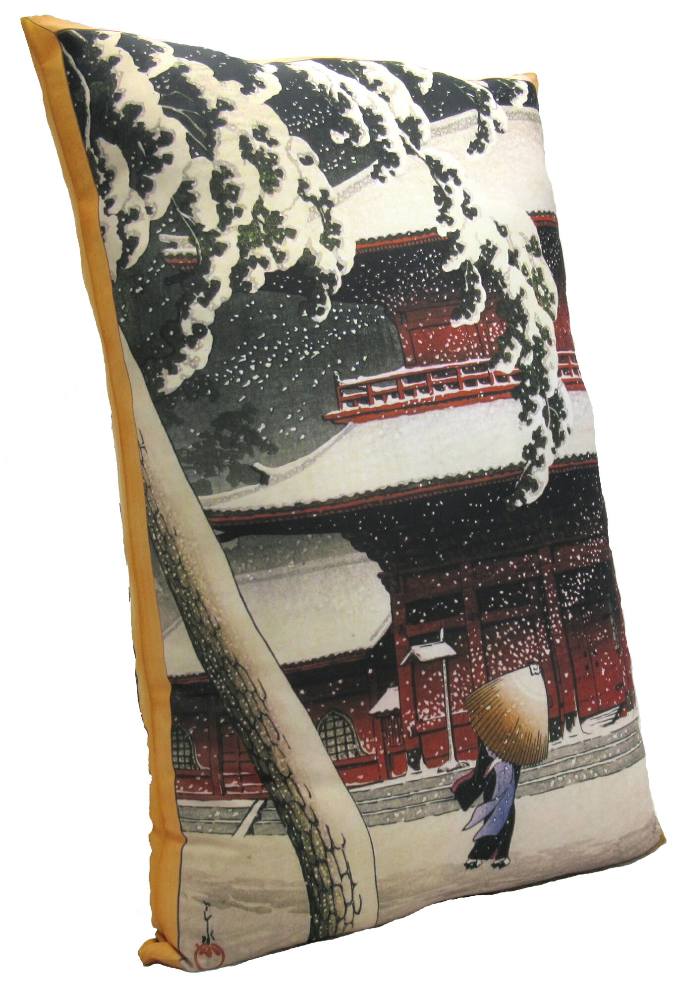 複製画・クッション美術館　川瀬巴水　芝 増上寺　(H66cm×W45cm)のサムネイル