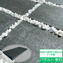 ステップストーン バサルト 玄武岩 ブラック 敷石 300x600x30 天面ブラシ仕上げ 側面切削仕上げ 飛石