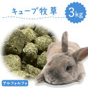 【大満足商品】【お買得】うさぎ牧草 ウサギ アルファルファ キューブ 牧草 3kg うさぎ 牧草王国 牧草 mofu parfait もふぱふぇ チンチ..