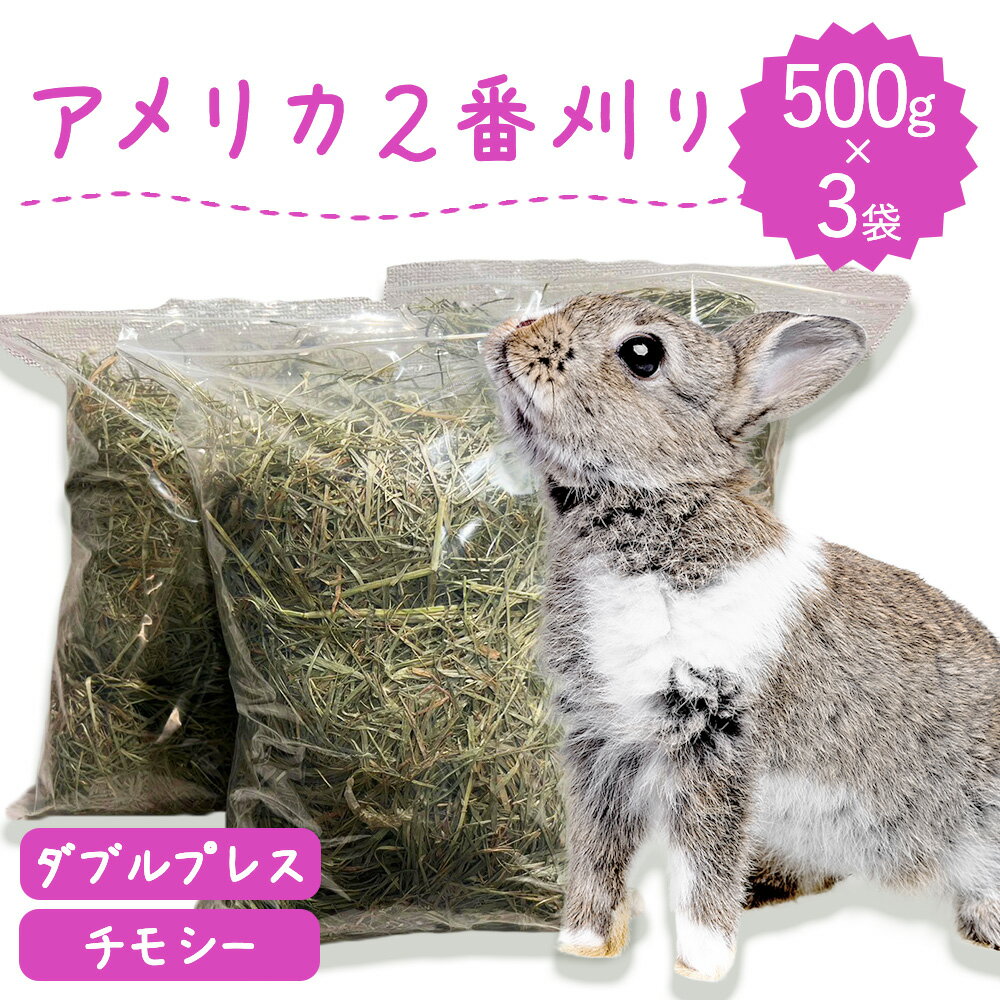 【ラベルレス】うさぎ牧草 ジップ袋 ウサギ チモシー ダブルプレス 500g×3袋 牧草王国 アメリカ産 アメリカ 2番刈り 二番刈り うさぎ 牧草 mofu parfait もふぱふぇ チンチラ モルモット 牧草 えさ 敷材 ダブル ※ オーツヘイ キューブ ではありません