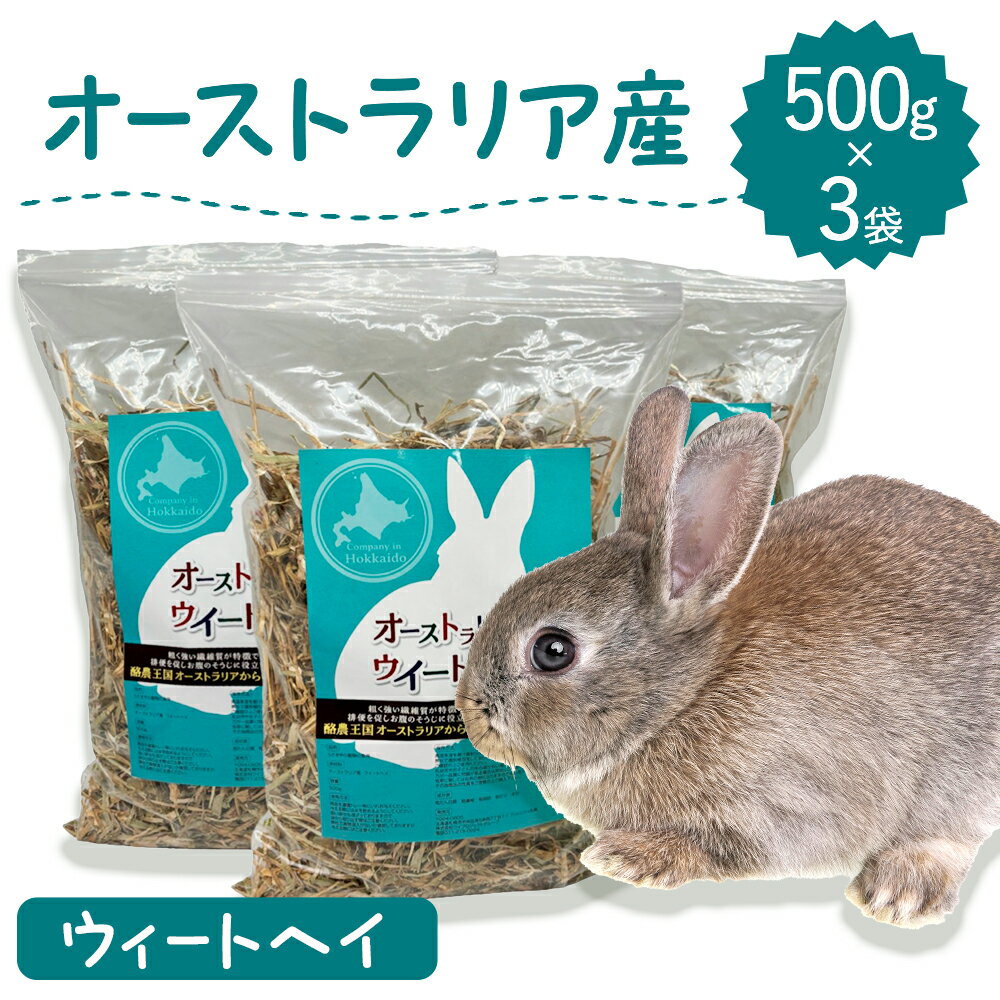 うさぎ 牧草 ウィートヘイ オーストラリア産 500g×3袋 牧草王国 うさぎ 高齢 飽き 牧草 モルモット うさぎ うさぎ牧草 牧草 えさ 餌 エサ フード うさぎの餌 mofu parfait もふぱふぇ ※ 牧草入れ アルファルファ ではありません SSS