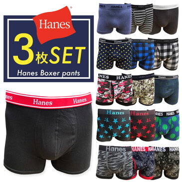 【送料無料】Hanes ヘインズ ブランド ボクサーパンツ メンズ ランダム3枚セット おまかせ3枚組 シンプル 3L/4L/5L 大きいサイズ ラージサイズ 男性用 下着 肌着