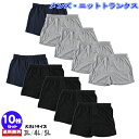 ニットトランクス メンズ 前開き 無地 柔らかい なめらか 黒 グレー ブラック ネイビー 3L 4L 5L 10枚 セット インナー メンズインナー トランク...