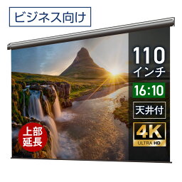 プロジェクタースクリーン 110インチ 吊り下げ シアターハウス 電動スクリーン WXGA 16:10 ビジネス 4K 送料無料 日本製 プロジェクター スクリーン 110 自動 電動 リモコン 天吊 壁掛け 会議 プレゼン 店舗 学校 授業 メイドインジャパン made in japan 生涯保証