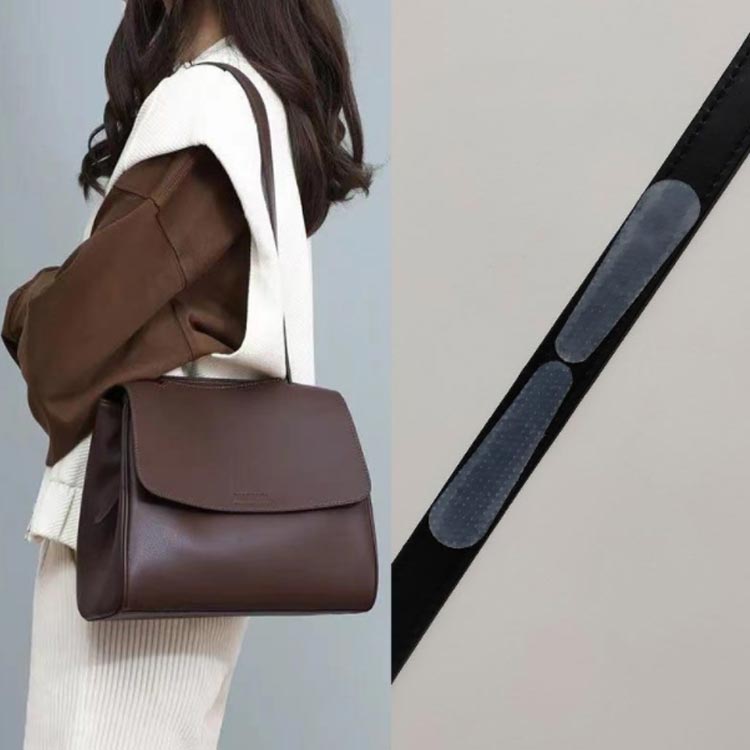 バッグ バッグ 粘着タイプ シリコン 鞄 カバン 滑り止め 肩パッド 落下防止 ずれ落ち防止 ズレ落ち防止 ショルダーバッグ ショルダーバッグ 貼りつけ ショルダーバッグ トートバッグ ショルダー紐 ホワイト