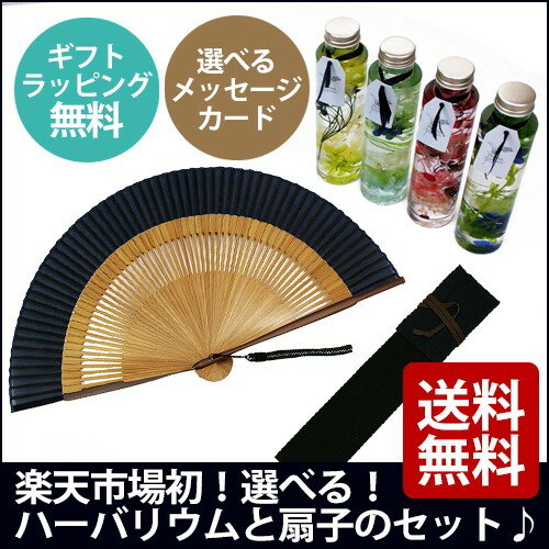 【お買い物マラソン限定10％OFF】 扇子 60間 涼雅 ハーバリウム セット 男性用 メンズ ゆうパケット不可紙箱入り 名…