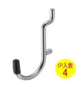 定形外で送料無料★光 有孔ボード用フック PBBF-21 JフックB キャップ黒 1P(4本入) 対応穴:5φ-25P パンチングボード用フック