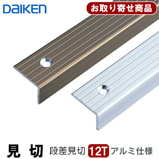 楽天アウトレット床材本舗楽天市場店【お取り寄せ】ダイケン DAIKEN 段差見切12T YR0613- （ZB・ZS） アルミ仕様 12ミリ厚床材用 1.5mm厚 13.3×22×1950 （2本入） ブロンズ・シルバー 大建工業 A品 約 0.9kg