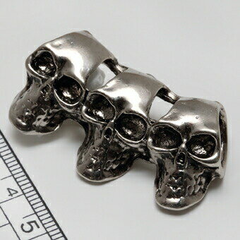 【メタルパーツ】スカル　42×22mm　1個