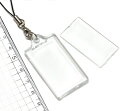 【アクリルフォトフレーム】ハメパチ 長方形型 傷あり品53mm×27mm ストラップ (写真サイズ約40×22mm)