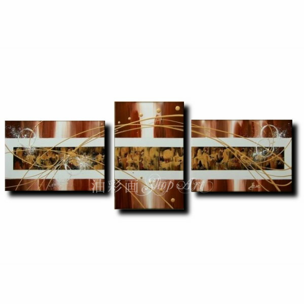 【絵画】【手書き】【壁掛け】【油絵】【抽象画】【絵】絵画 インテリア【送料無料】『モダン　インテリア　アートパネル』/3パネルSET　ブラウン系　1107/油絵　絵　抽象画【おしゃれ　壁掛けアート】『インテリアアート』
