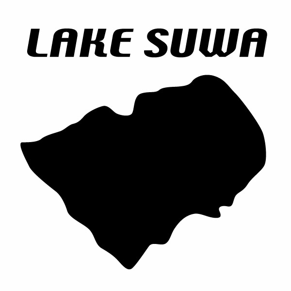 Rakuten - 【カッティングステッカー LAKE SUWA 01（諏訪湖地図 モチーフ）2枚組 幅約16cm×高約15.6cm】ハンドメイド 諏訪湖ステッカー。