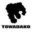 【カッティングステッカー TOWADAKO 03（十和田湖地図 モチーフ）大判Lサイズ 2枚組 幅約25cm×高約22.7cm】ハンドメイド 十和田湖ステッカー。