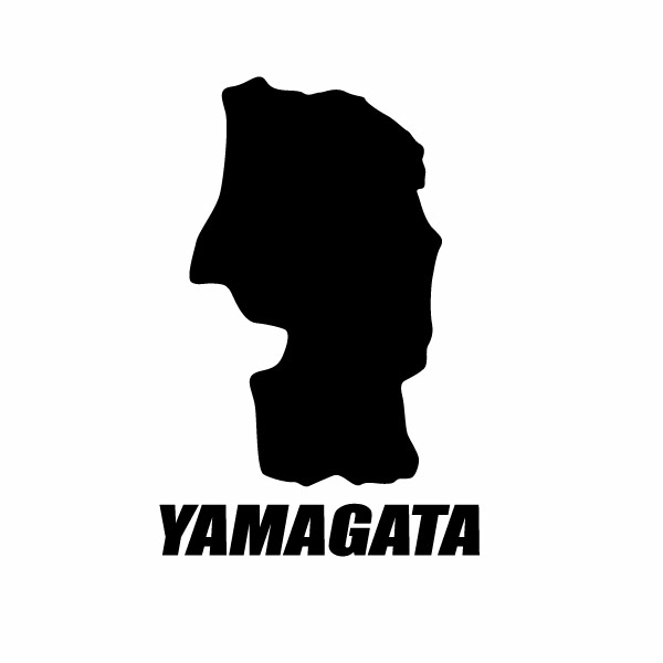 Rakuten - 【山形県地図モチーフSS カッティングステッカー 極小サイズ 3枚組 幅約4.1cm×高約6.1cm】ハンドメイドデカール。