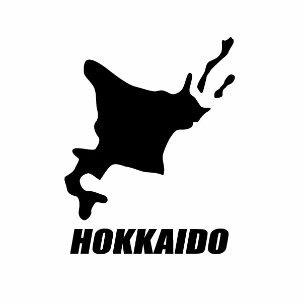 【北海道地図モチーフSS カッティングステッカー 極小サイズ 3枚組 幅約4.5cm×高約5.7cm】ハンドメイド..