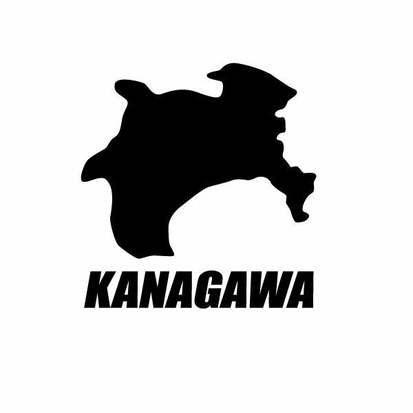Rakuten - 【神奈川県地図モチーフSS カッティングステッカー 極小サイズ 3枚組 幅約4.7cm×高約4.9cm】ハンドメイドデカール。