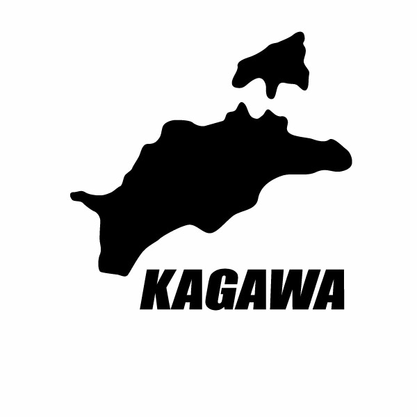 Rakuten - 【香川県地図モチーフSS カッティングステッカー 極小サイズ 3枚組 幅約4.9cm×高約4.8cm】ハンドメイドデカール。