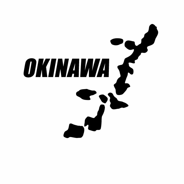 Rakuten - 【沖縄県地図モチーフSS カッティングステッカー 極小サイズ 3枚組 幅約5.5cm×高約4.7cm】ハンドメイドデカール。