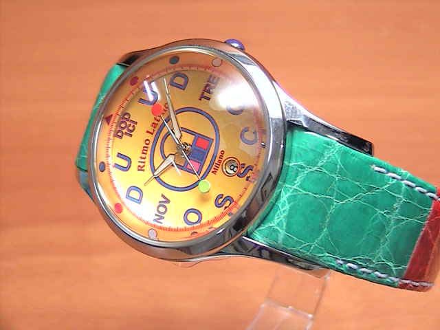 リトモラティーノ 腕時計　FINO　（フィーノ）　マルチカラーベルト　 メンズサイズです。　レディースもあります　【文字盤カラー　イエロー】 ★日本全国＝北は北海道、南は沖縄まで送料0円　【送料無料】でお届けけします★