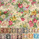 YUWA 有輪商店 生地 花柄 /綿麻 アンティークフラワー/449506 薔薇 バラ ローズ エレガント クラシカル
