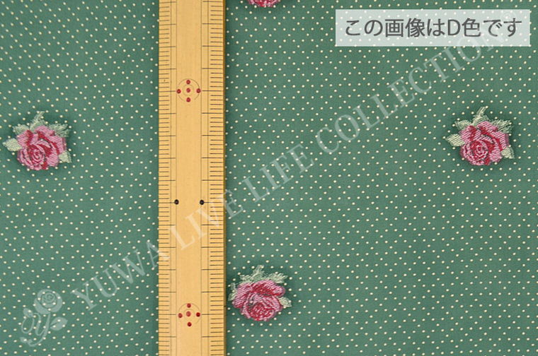 有輪商店 YUWA 生地 ドット 花柄 カットジャガードPindot & single rose 全10色 バラ 薔薇 水玉 シャーティング