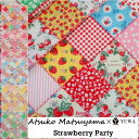 松山敦子さん シャーティング ソフトチンツ”Strawberry Party ” / AT826764 / 10cm単位 切り売り 全6色 / YUWA 有輪商店 / 生地 布 ハンドメイド 手芸 洋裁 ソーイング パッチワーク