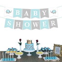 Baby Shower バナー ガーランド 壁飾り 装飾 べビーシャワー デコレーション 飾り フラッグガーランド 可愛い ゾウ ブルー ピンク ペーパーガーランド 3