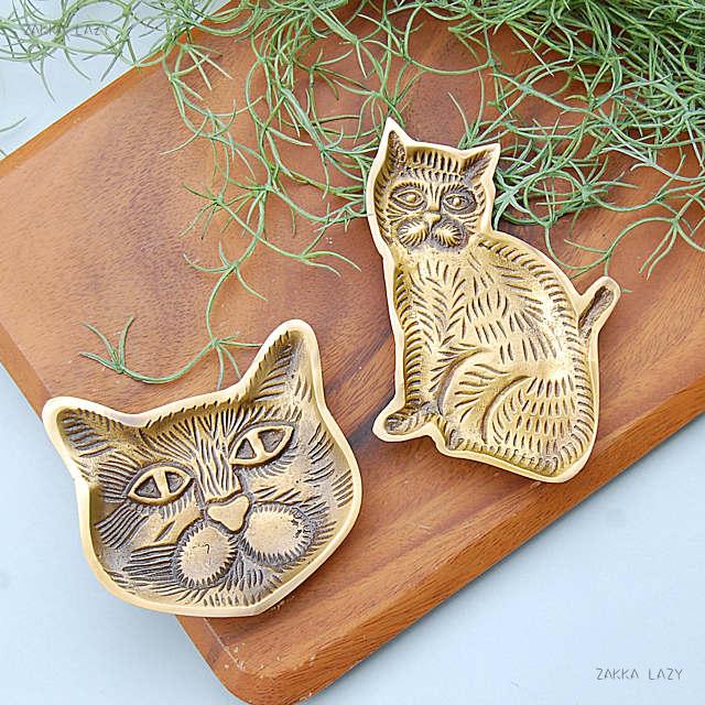 「FORESTA ブラストレイ キャット」 BRASS ブラス 真鍮 トレイ フォレスタ 小物入れ ラビット キャット..