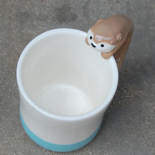 「カワウソマグラテ」KAWAUSOCAFEマグマグカップカワウソおやつかわうそ陶器ギフトプレゼント