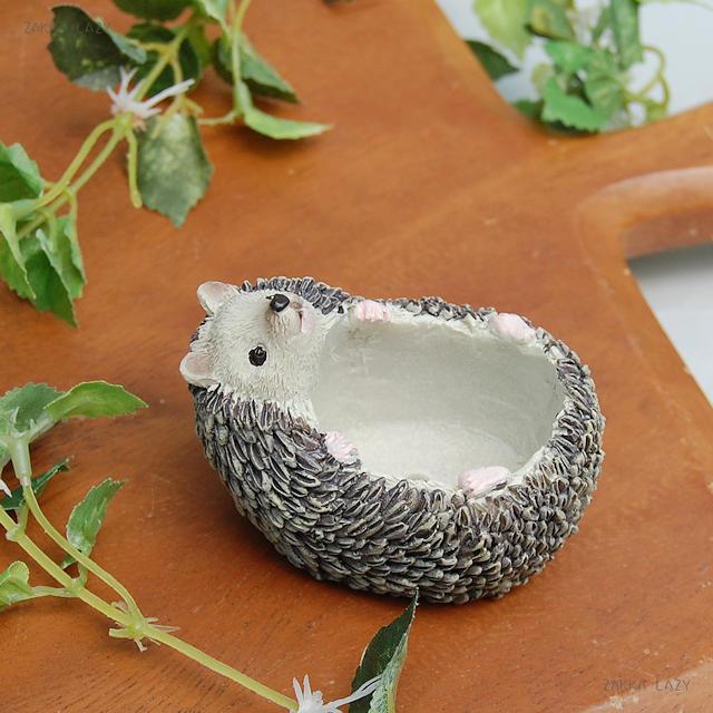 エリッソンポットS 　　ハリネズミ はりねずみ ポット ガーデン 園芸 小物入れ ガーデニング ポット 植木鉢