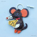 レザーキーホルダー マウス ピズム ぴずむ レザー キーチェーン キーホルダー アクセサリー アニマル Mouse ねずみ ネズミ カワイイ 可愛い シュール 革 皮【ネコポス対応2点まで・コンパクト対応】(4)