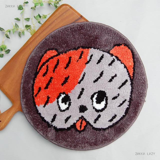 Yamabatosha Mat mochi　　エイトミリオンワークス 山鳩社 やまばとしゃ おしゃれ 可愛い マット ラグ 円 サークル キャット ねこ ネコ 猫 モチ