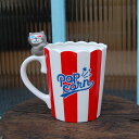 ポップコーンマグ デコレ マグ マグカップ 陶器 カップ コップ ねこ ネコ 猫 キャット ポップコーン 映画館 シネマ ストライプ しましま(3)