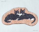 アトリエコテツ フロアマット ネコ BR クレエ くれえ Atelier KOTETSU 玄関マット マット 敷物 おしゃれ 可愛い ねこ ネコ 猫 ラグ ブラウン 茶色