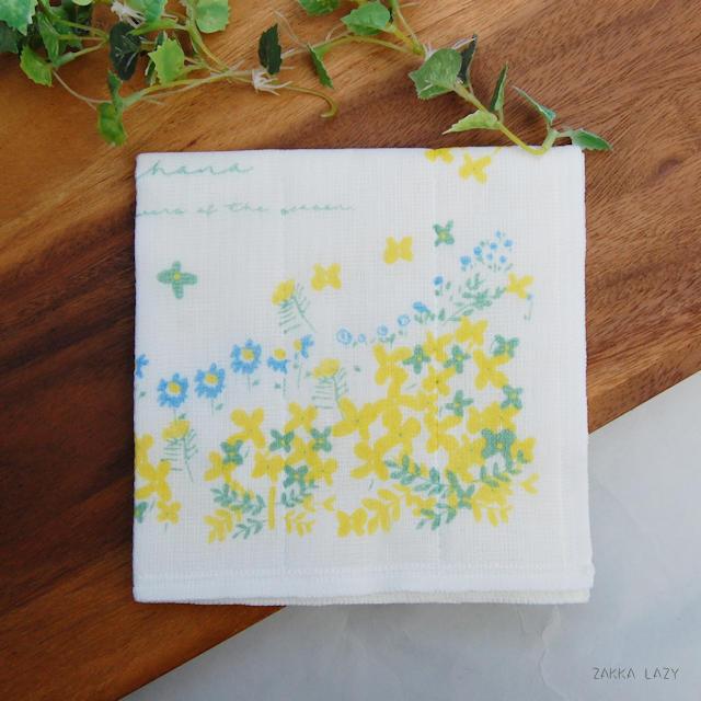 フラワーシーンかや生地ふきん7重ふきん なのはな コージーカンパニー 新生活 布巾 ふきん 布きん キッチン 食器拭き レーヨン 蚊帳生地ふきん 日本製 菜の...