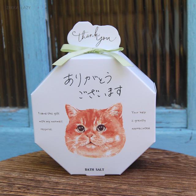 BLISSFUL THANKS バスソルト 茶トラ ありがとう コージカンパニー ギフト プレゼント 入浴剤 バスグッズ ねこ 猫 ネコ プチギフト【コンパクト対応2個まで】