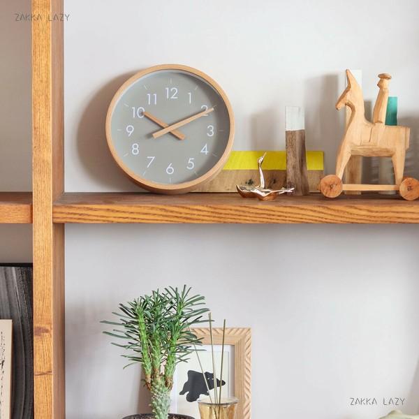 キャンパス ウォールクロック S クレエ 時計 クロック 壁掛け時計 とけい インテリア ナチュラル 木製 かけ時計 掛け時計 シンプル