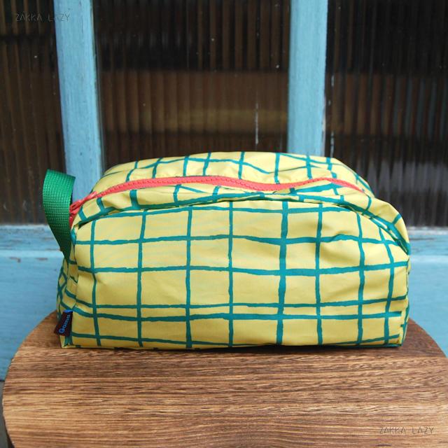 Goma Pouch-M Check　ごま ゴマ ポーチ ユニコン エイトミリオンワークス チェック イエロー 黄色 網目..