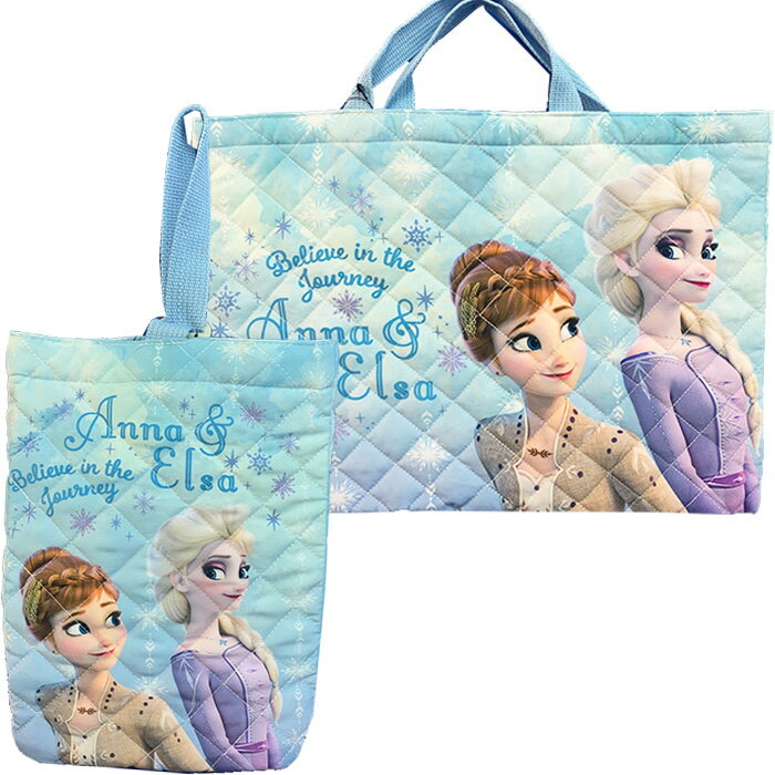 【送料無料】アナと雪の女王 キルト バッグ 2点セット レッスンバッグ シューズケース ディズニー キャラクター キルティング トートバッグ 手提げバッグ シューズバッグ 入園 入学 女の子 子供 キッズ 習い事バッグ 図書かばん お祝い かわいい おめでとう アートウエルド
