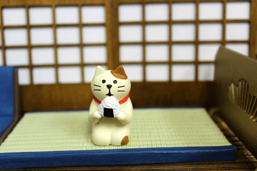 コンコンブル ミニチュアマスコット おむすび猫 おむすびネコ 猫 キャット 三毛猫 ガーデンマスコット 置物 オーナメント ノスタルジック【開店セール1212】...