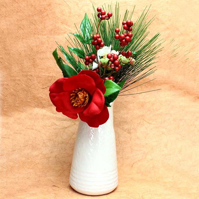 お花を選ばない投げ入れ花瓶白1個 中国製 陶磁器 花器 白 シンプル 径7.3×高18.8cm インテリア 迎春 お祝い 生け花 フラワーベース