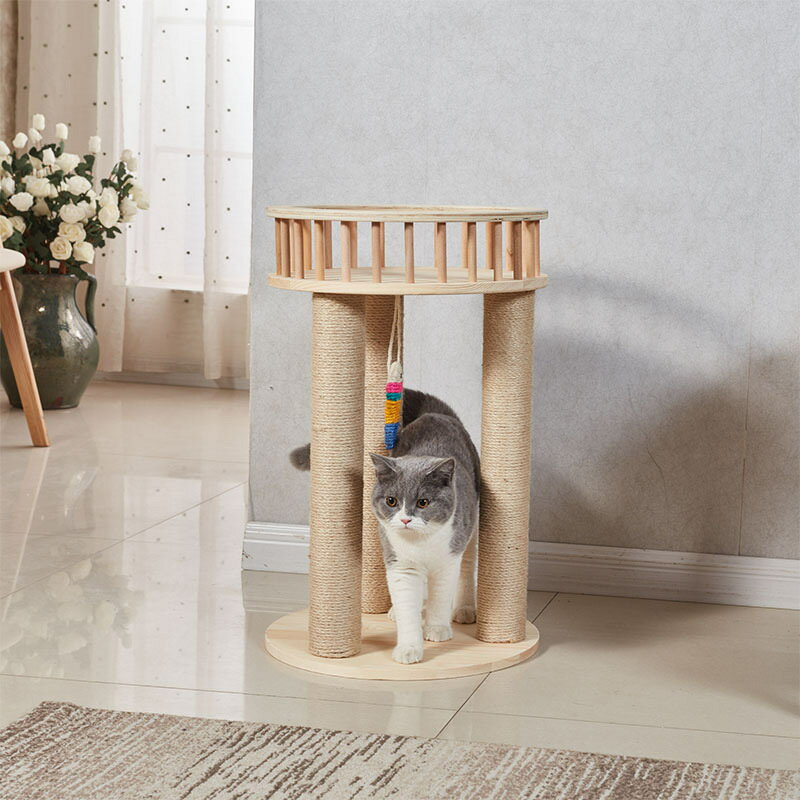 猫ツリー キャット ツリー 据え置き 猫タワー シニア 猫ちゃん 組み立て 設置 簡単 爪とぎ スクラッチ ねこ ペット ペット用品