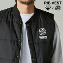 BLUCO×ZON　コラボ　リブベスト　暖かい　軽い　軽量　ブルコ　ゾン　RIB VEST　撥水　ナイロン　中綿　春・秋・冬　ジレ　ワークベスト　ツーリング　バイカー　CUSTOM WORKS ZON　刺繍ワッペン その1