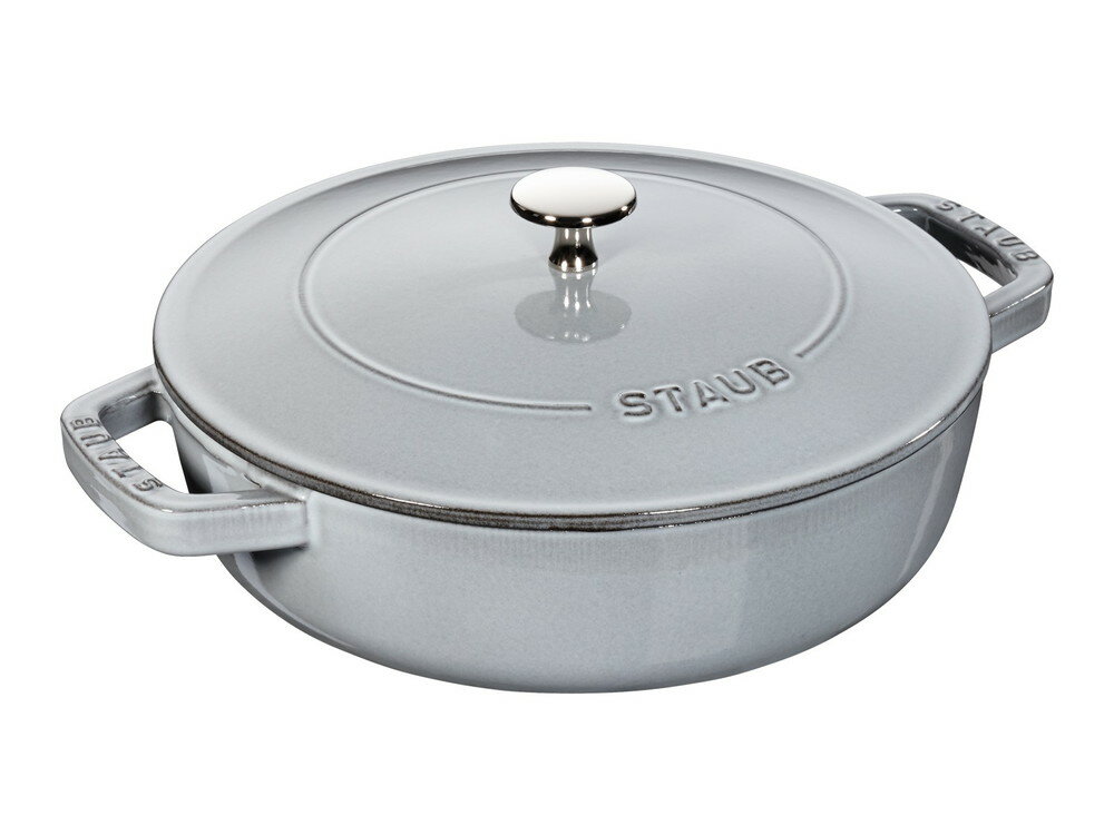 公式 Staub ツヴィリング ブレイザー ソテーパン 28cm ストウブ グレー 生涯保証 バッラリーニ ストウブ ツヴィリング J A ヘンケルス ストゥブ ソテー フライパン ホーロー鍋 Ih対応 Ih ヘンケル Zwilling 鍋 鋳物 28センチ 浅型鍋 直火 ふた 蓋付き フタ