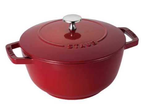 【楽天市場】【公式】STAUB Wa-NABE L チェリー 【生涯保証】| ストウブ ワナベ 20cm ホーロー鍋 鍋 両手鍋 琺瑯鍋 卓上