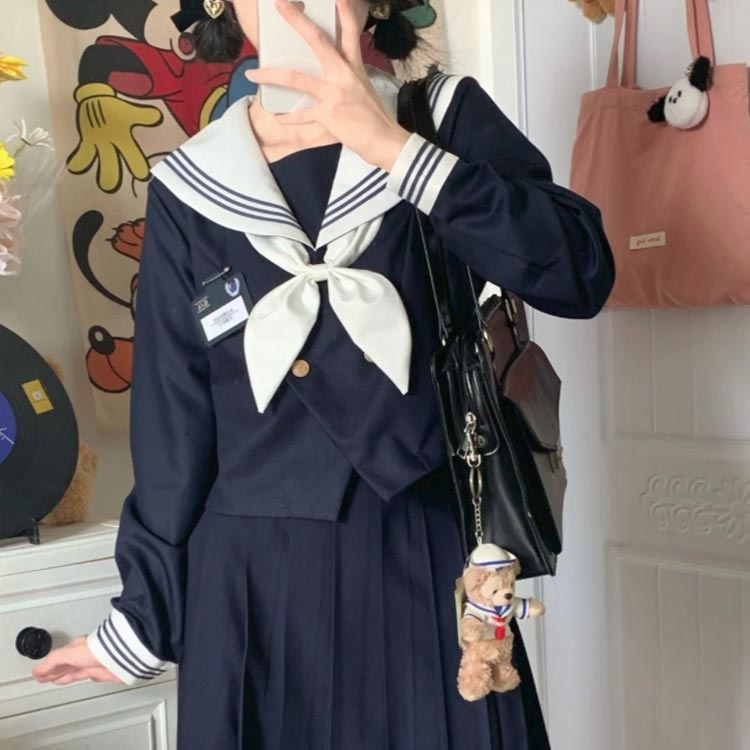 レディース 長袖 ミニ丈 JK制服 半袖 3点セット 制服 リボン ひざ丈 大きいサイズ ネイビー スカート シャツ 上下セット 白 セーラー服 女子高生 紺 女子高校生 セーラー服 女子 高校生 学園祭 文化祭 ロング丈 セーラー服 ハロウィン コスチューム衣装 衣装 仮装