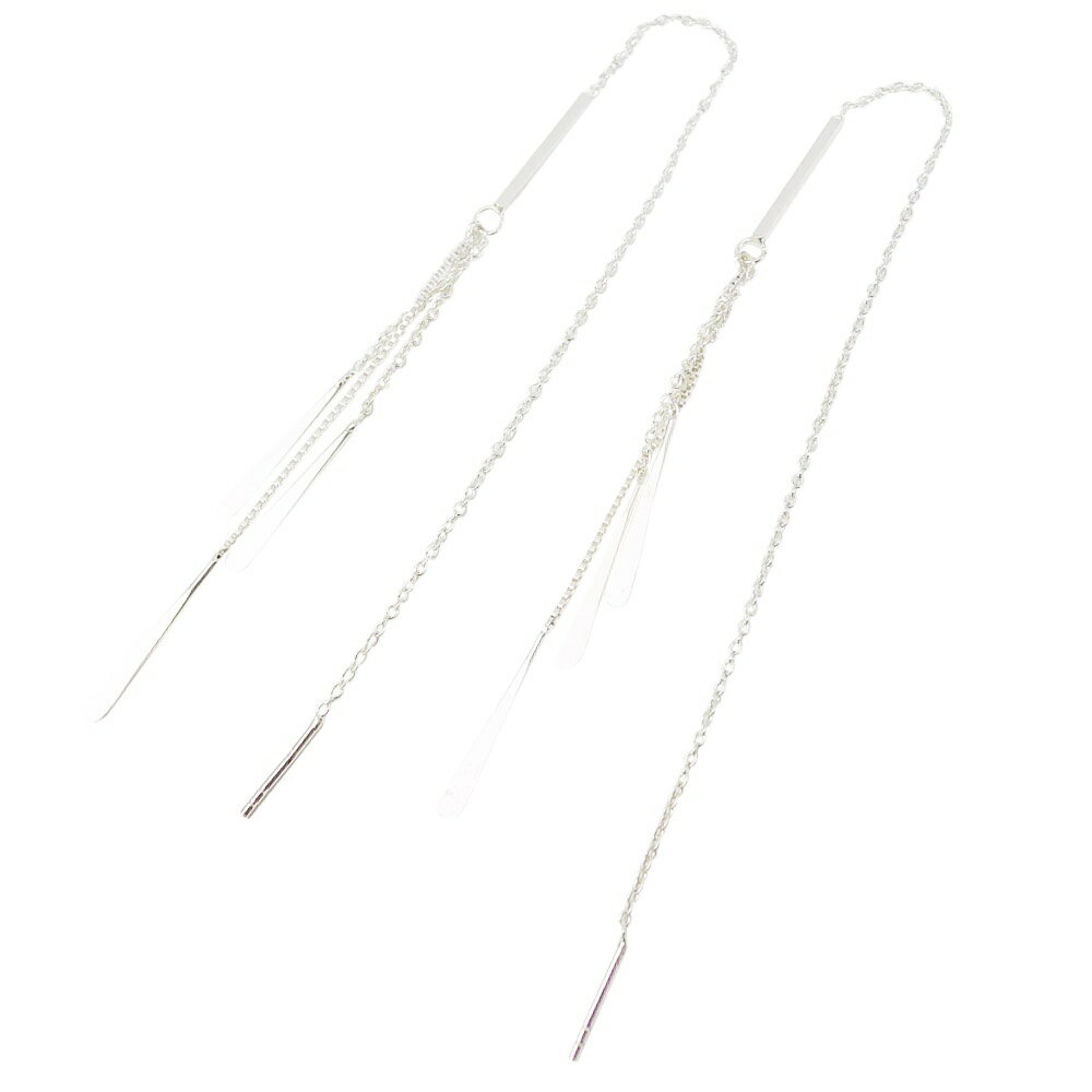 チェーンピアス(39)2個セット メイン ピアス イヤリング シルバー925 銀 送料無料 メンズ レディース 送料無料 おしゃれ