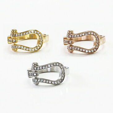 \50%OFFセール/ステンレス リング(52) ホースシューCZ 選択可 銀色 金色 ピンクゴールド メイン サージカルステンレス316L 金属アレルギー対応 メンズ レディース 馬蹄 蹄鉄 ジルコニア 大人 プチプライス ユニセックス 男女兼用