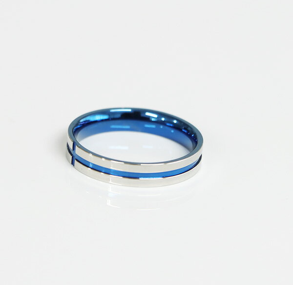 【楽天市場】ステンレス リング(87)十字架 青色と銀色4mm(メイン) サージカルステンレス製 指輪 316L メンズ レディース シルバー